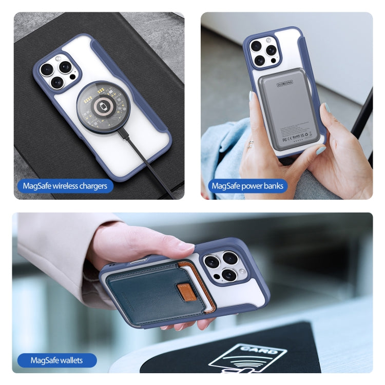 For iPhone 16 Pro DUX DUCIS Skin X Pro Series Magsafe PC + TPU Phone Leather Case(Blue) by DUX DUCIS