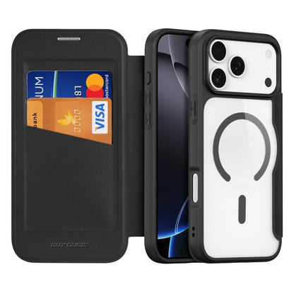 For iPhone 17 Pro DUX DUCIS Skin X Pro Series Magsafe PC + TPU Phone Leather Case(Black) - iPhone 17 Pro Cases by DUX DUCIS | Online Shopping UK | buy2fix