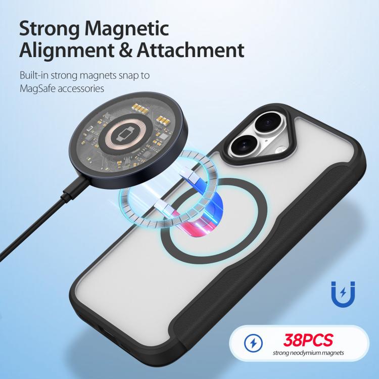 For iPhone 17 DUX DUCIS Skin X Pro Series Magsafe PC + TPU Phone Leather Case(Black) - iPhone 17 Cases by DUX DUCIS | Online Shopping UK | buy2fix