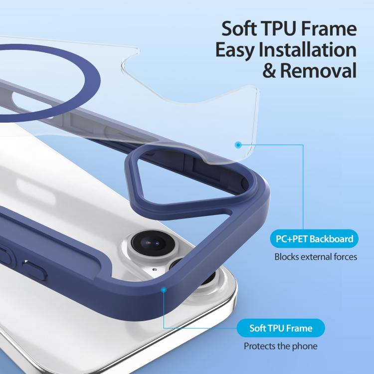 For iPhone 17 DUX DUCIS Skin X Pro Series Magsafe PC + TPU Phone Leather Case(Blue) - iPhone 17 Cases by DUX DUCIS | Online Shopping UK | buy2fix