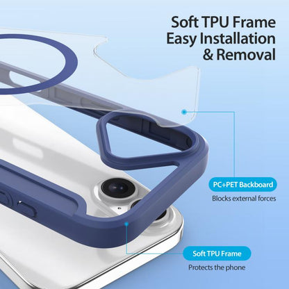 For iPhone 17 DUX DUCIS Skin X Pro Series Magsafe PC + TPU Phone Leather Case(Blue) - iPhone 17 Cases by DUX DUCIS | Online Shopping UK | buy2fix