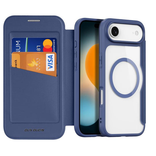 For iPhone 17 Air DUX DUCIS Skin X Pro Series Magsafe PC + TPU Phone Leather Case(Blue)