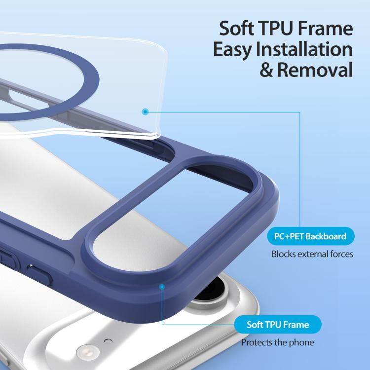 For iPhone 17 Air DUX DUCIS Skin X Pro Series Magsafe PC + TPU Phone Leather Case(Blue) - iPhone 17 Air Cases by DUX DUCIS | Online Shopping UK | buy2fix