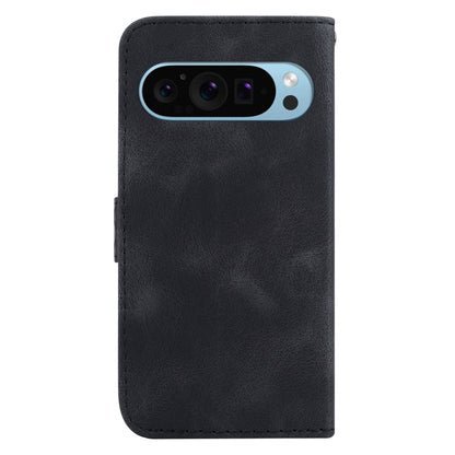 For Google Pixel 9 Pro Seven-shaped Embossed Leather Phone Case(Black) by buy2fix