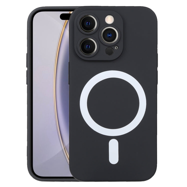 For iPhone 16 Pro Max Liquid Silicone Magsafe Phone Case(Black) by buy2fix