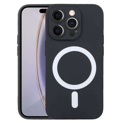For iPhone 16 Pro Max Liquid Silicone Magsafe Phone Case(Black) by buy2fix