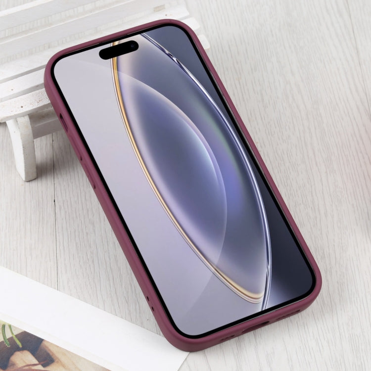 For iPhone 16 Pro Max Liquid Silicone Magsafe Phone Case(Wine Red) by buy2fix