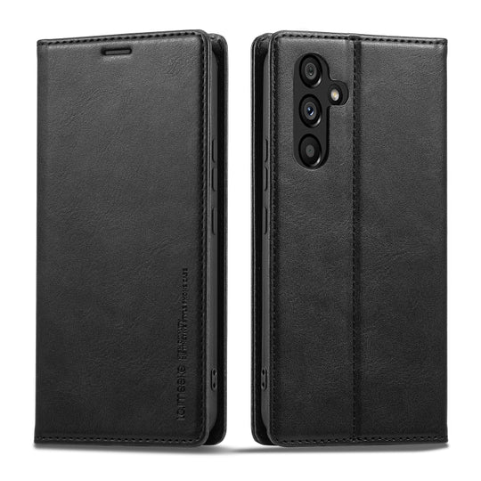 For Samsung Galaxy S23 FE 5G LC.IMEEKE RFID Anti-theft Leather Phone Case(Black)