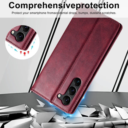 For Samsung Galaxy S24 LC.IMEEKE RFID Anti-theft Leather Phone Case(Red) - Galaxy S24 5G Cases by LC.IMEEKE | Online Shopping UK | buy2fix