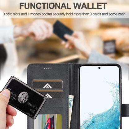 For Samsung Galaxy S23 FE 5G LC.IMEEKE Calf Texture Leather Phone Case(Black) - Galaxy S23 FE 5G Cases by LC.IMEEKE | Online Shopping UK | buy2fix