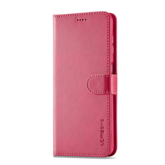For Samsung Galaxy S23 FE 5G LC.IMEEKE Calf Texture Leather Phone Case(Red) - Galaxy S23 FE 5G Cases by LC.IMEEKE | Online Shopping UK | buy2fix