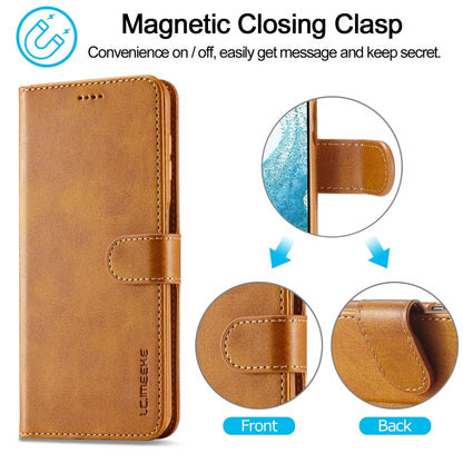 For Samsung Galaxy S23 FE 5G LC.IMEEKE Calf Texture Leather Phone Case(Brown) - Galaxy S23 FE 5G Cases by LC.IMEEKE | Online Shopping UK | buy2fix