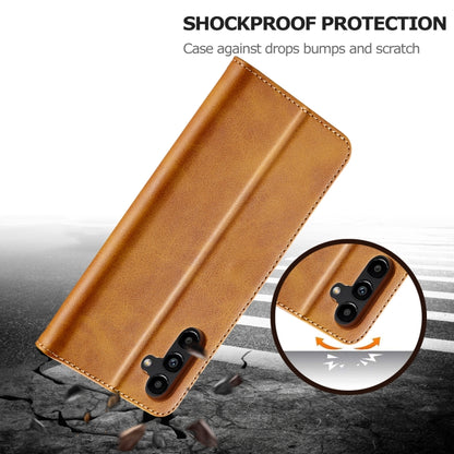 For Samsung Galaxy S23 FE 5G LC.IMEEKE Calf Texture Leather Phone Case(Brown) - Galaxy S23 FE 5G Cases by LC.IMEEKE | Online Shopping UK | buy2fix