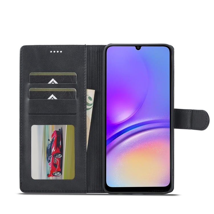 For Samsung Galaxy A05 LC.IMEEKE Calf Texture Leather Phone Case(Black) - Galaxy S23 FE 5G Cases by LC.IMEEKE | Online Shopping UK | buy2fix