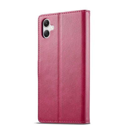 For Samsung Galaxy A05 LC.IMEEKE Calf Texture Leather Phone Case(Red) - Galaxy S23 FE 5G Cases by LC.IMEEKE | Online Shopping UK | buy2fix