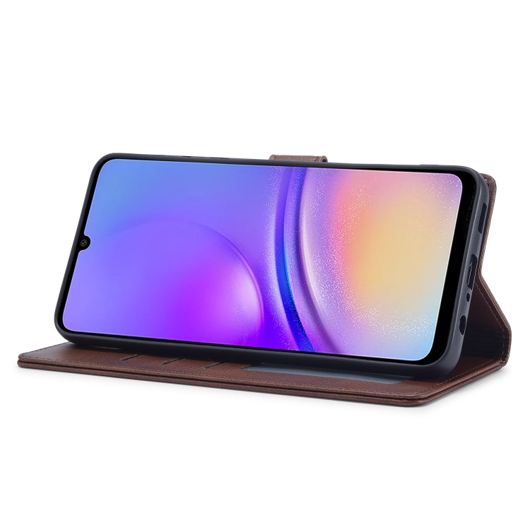 For Samsung Galaxy A05 LC.IMEEKE Calf Texture Leather Phone Case(Coffee) - Galaxy S23 FE 5G Cases by LC.IMEEKE | Online Shopping UK | buy2fix