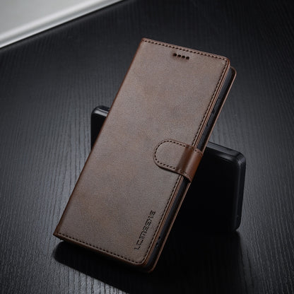 For Samsung Galaxy A05 LC.IMEEKE Calf Texture Leather Phone Case(Coffee) - Galaxy S23 FE 5G Cases by LC.IMEEKE | Online Shopping UK | buy2fix