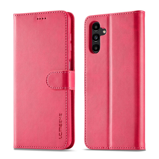For Samsung Galaxy A55 5G LC.IMEEKE Calf Texture Leather Phone Case(Red)