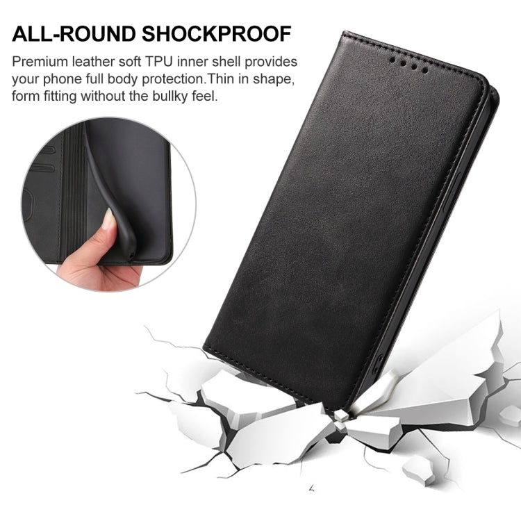 For Motorola Moto G 5G 2024 Magnetic Closure Leather Phone Case(Black) by buy2fix