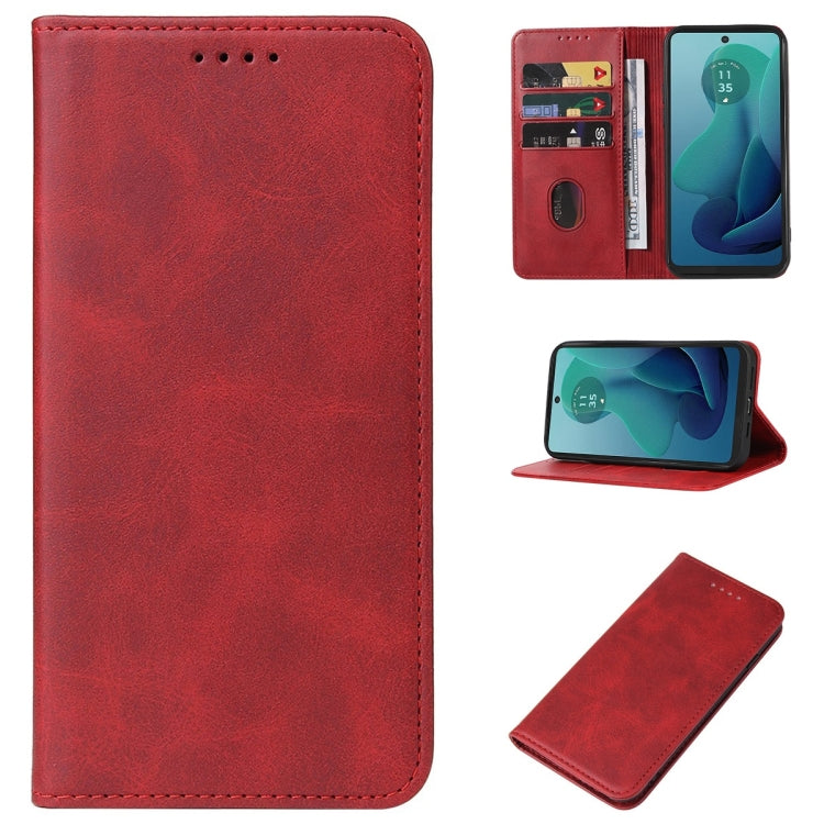 For Motorola Moto G 5G 2024 Magnetic Closure Leather Phone Case(Red) by buy2fix