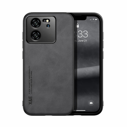 For Xiaomi Redmi K60 Ultra Skin Feel Magnetic Leather Back Phone Case(Dark Grey) - Xiaomi Cases by buy2fix | Online Shopping UK | buy2fix