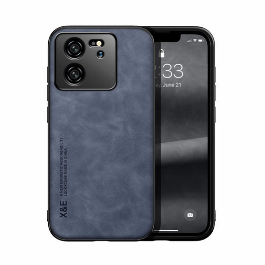 For Xiaomi Redmi K60 Ultra Skin Feel Magnetic Leather Back Phone Case(Blue) - Xiaomi Cases by buy2fix | Online Shopping UK | buy2fix