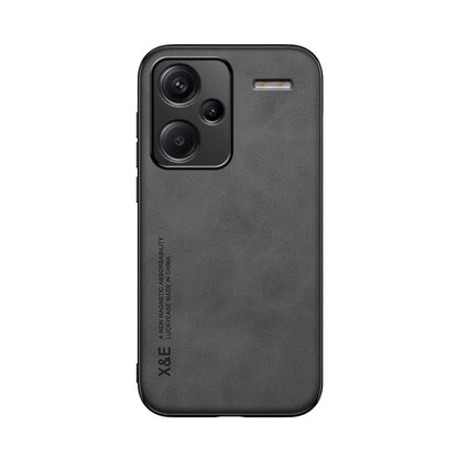 For Xiaomi Redmi Note 13 Pro+ 5G Skin Feel Magnetic Leather Back Phone Case(Dark Grey) - Xiaomi Cases by buy2fix | Online Shopping UK | buy2fix