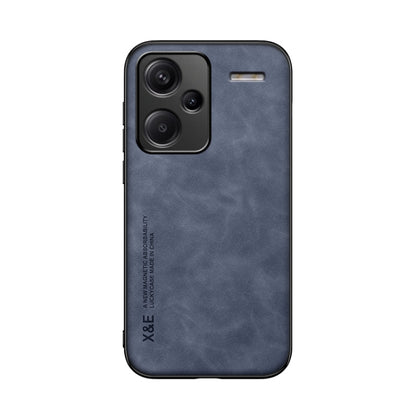 For Xiaomi Redmi Note 13 Pro+ 5G Skin Feel Magnetic Leather Back Phone Case(Blue) - Xiaomi Cases by buy2fix | Online Shopping UK | buy2fix