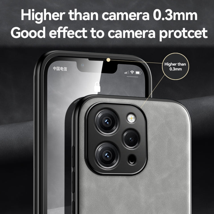 For Xiaomi Redmi 13C Skin Feel Magnetic Leather Back Phone Case(Dark Grey) by buy2fix