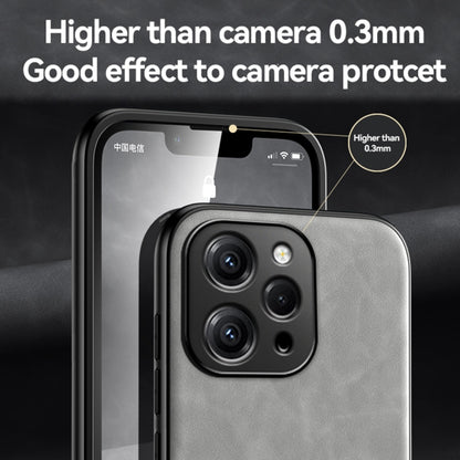 For Xiaomi Redmi 13C Skin Feel Magnetic Leather Back Phone Case(Dark Grey) by buy2fix