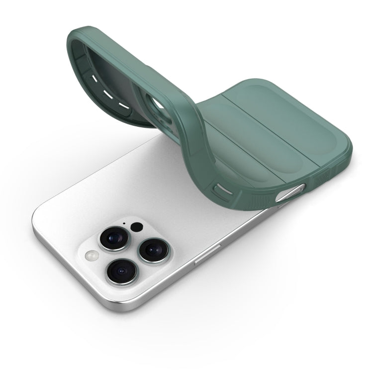 For iPhone 16 Pro Max Magic Shield TPU + Flannel Phone Case(Dark Grey) by buy2fix