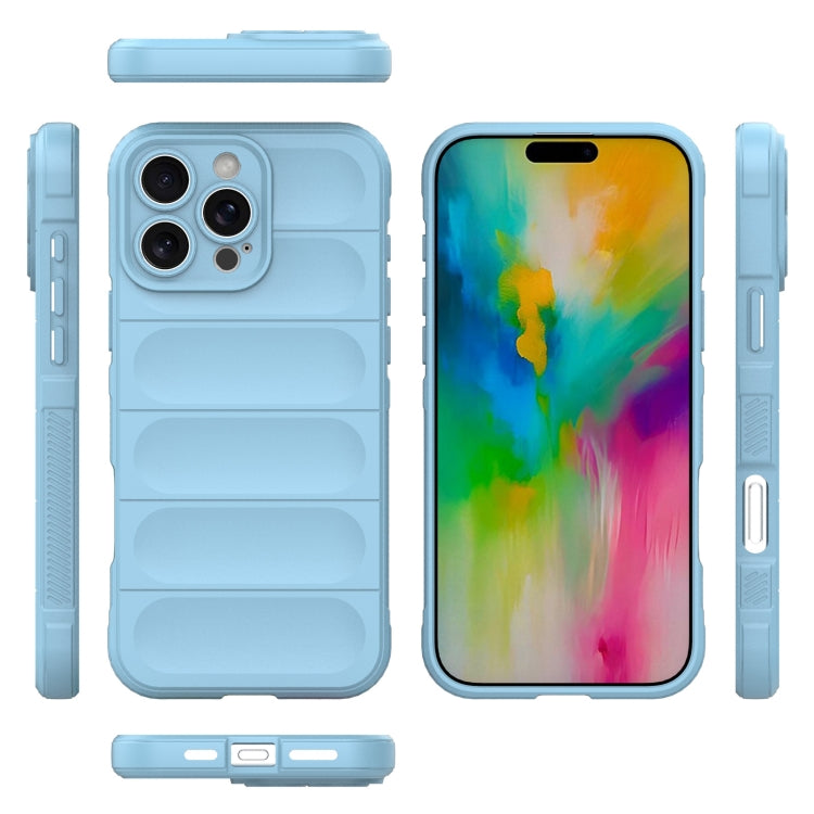 For iPhone 16 Pro Max Magic Shield TPU + Flannel Phone Case(Light Blue) by buy2fix