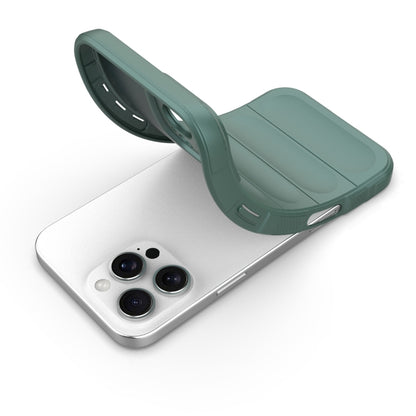 For iPhone 16 Pro Max Magic Shield TPU + Flannel Phone Case(Wine Red) by buy2fix