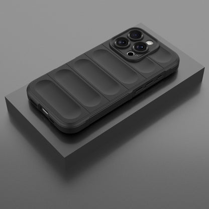 For iPhone 16 Pro Magic Shield TPU + Flannel Phone Case(Black) by buy2fix