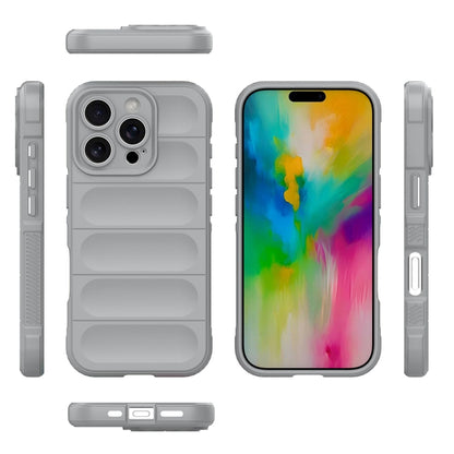 For iPhone 16 Pro Magic Shield TPU + Flannel Phone Case(Grey) by buy2fix