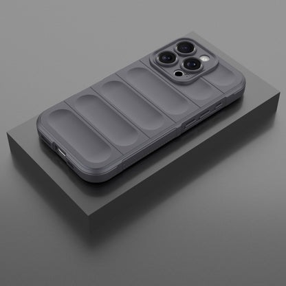 For iPhone 16 Pro Magic Shield TPU + Flannel Phone Case(Dark Grey) by buy2fix