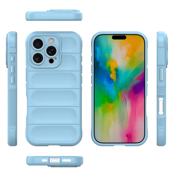 For iPhone 16 Pro Magic Shield TPU + Flannel Phone Case(Light Blue) by buy2fix