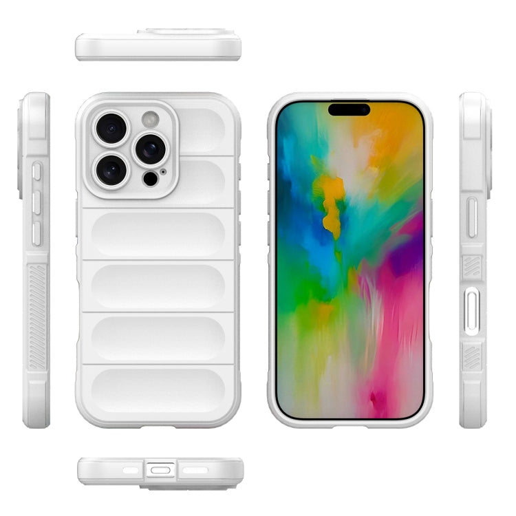 For iPhone 16 Pro Magic Shield TPU + Flannel Phone Case(White) by buy2fix