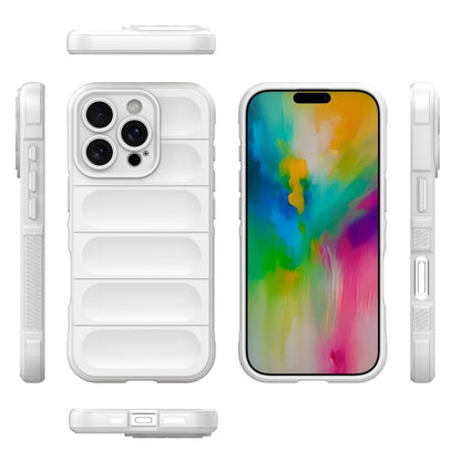 For iPhone 16 Pro Magic Shield TPU + Flannel Phone Case(White) by buy2fix