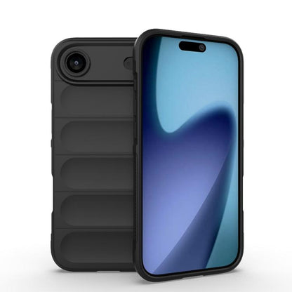 For iPhone Air Magic Shield TPU + Flannel Phone Case(Black) - iPhone Air Cases by buy2fix | Online Shopping UK | buy2fix