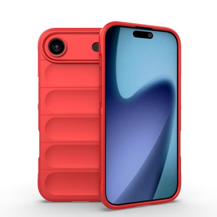 For iPhone Air Magic Shield TPU + Flannel Phone Case(Red) - iPhone Air Cases by buy2fix | Online Shopping UK | buy2fix