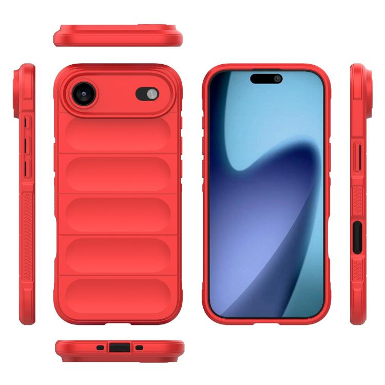 For iPhone Air Magic Shield TPU + Flannel Phone Case(Red) - iPhone Air Cases by buy2fix | Online Shopping UK | buy2fix