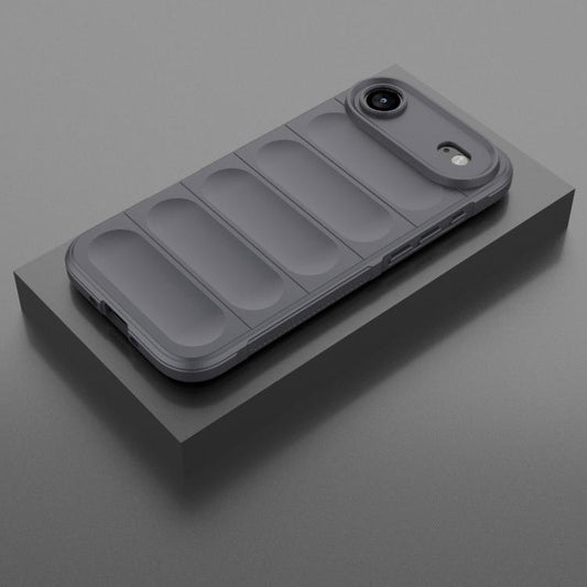 For iPhone Air Magic Shield TPU + Flannel Phone Case(Dark Grey) - iPhone Air Cases by buy2fix | Online Shopping UK | buy2fix