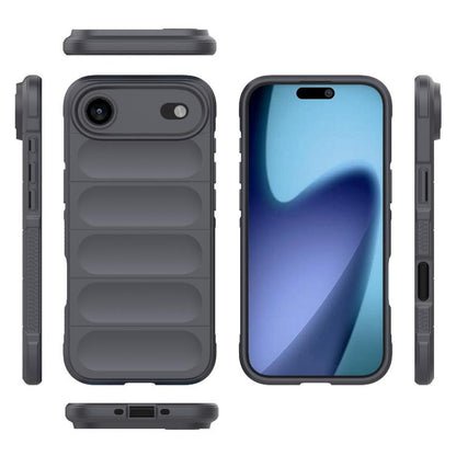 For iPhone Air Magic Shield TPU + Flannel Phone Case(Dark Grey) - iPhone Air Cases by buy2fix | Online Shopping UK | buy2fix