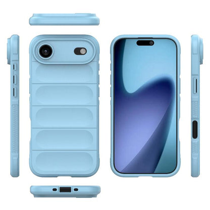 For iPhone Air Magic Shield TPU + Flannel Phone Case(Light Blue) - iPhone Air Cases by buy2fix | Online Shopping UK | buy2fix