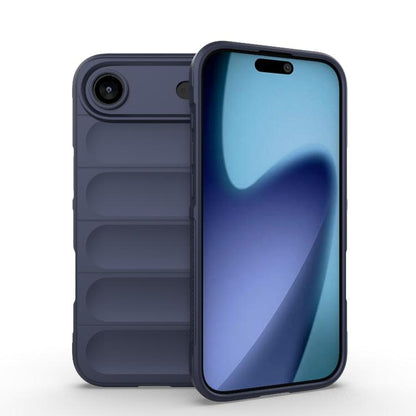 For iPhone Air Magic Shield TPU + Flannel Phone Case(Dark Blue) - iPhone Air Cases by buy2fix | Online Shopping UK | buy2fix