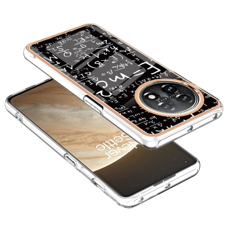 For OnePlus 11 Electroplating Marble Dual-side IMD Phone Case(Equation) - OnePlus Cases by buy2fix | Online Shopping UK | buy2fix