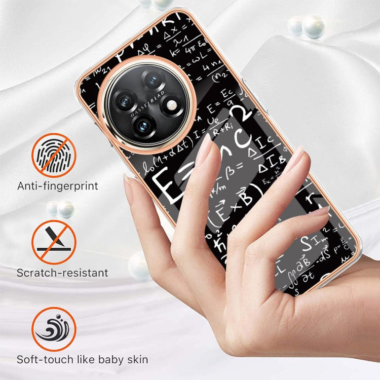 For OnePlus 11 Electroplating Marble Dual-side IMD Phone Case(Equation) - OnePlus Cases by buy2fix | Online Shopping UK | buy2fix