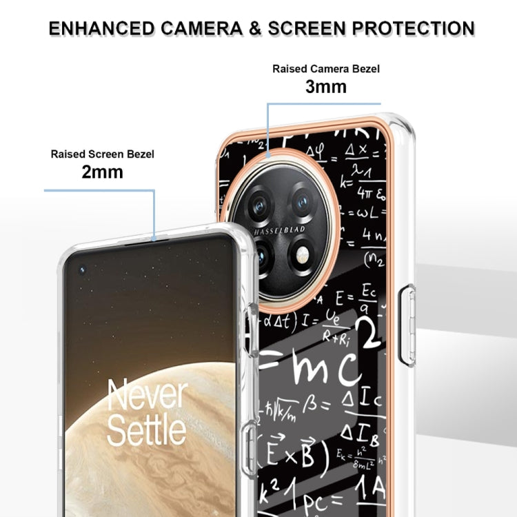 For OnePlus 11 Electroplating Marble Dual-side IMD Phone Case(Equation) - OnePlus Cases by buy2fix | Online Shopping UK | buy2fix