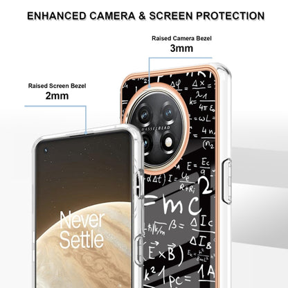 For OnePlus 11 Electroplating Marble Dual-side IMD Phone Case(Equation) - OnePlus Cases by buy2fix | Online Shopping UK | buy2fix